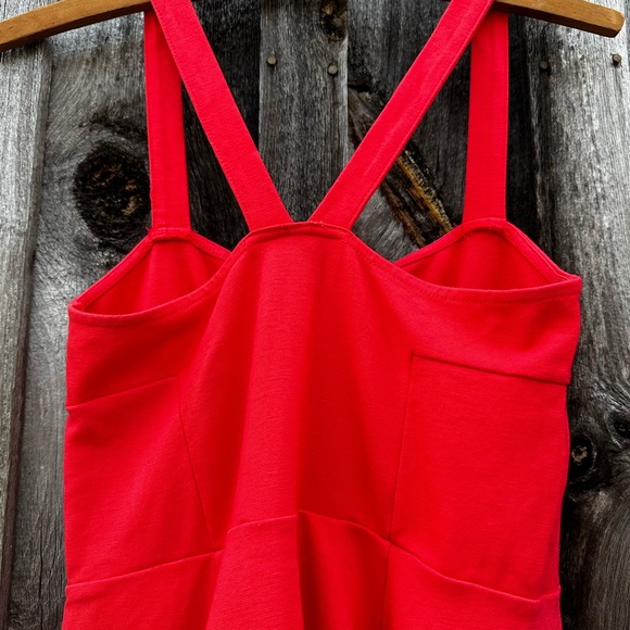Bright Red Racerback Mini Dress - Picture 3 of 4